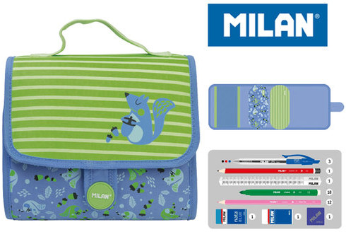 MILAN Multipiórnik z 2 piórnikami COCONUT zielony