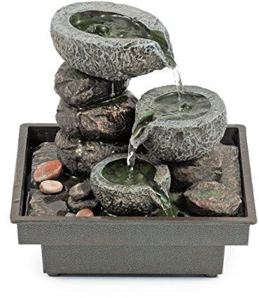 Pajoma 18430 Floating Stones fontanna pokojowa, z żywicy syntetycznej, wysokość 25cm 18430.0