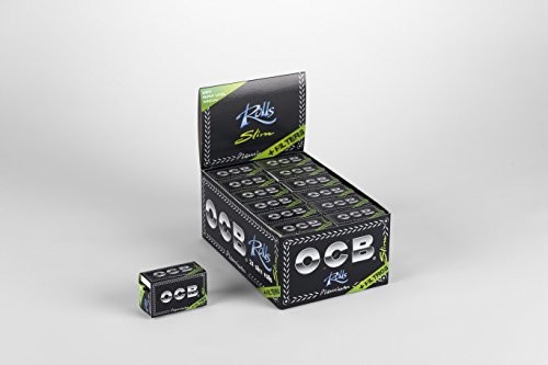 OCB Premium 24 Rolls Slim Plus Tips papieru toaletowego, papierosa, czarna, 16 x 10 x 7 cm 17236