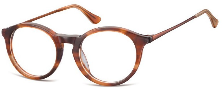 Sunoptic Okrągłe okulary oprawki zerowki korekcyjne AC47G
