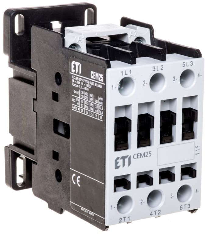 ETI POLAM Stycznik mocy 25A 3P 230V AC 1Z 0R CEM25.10-230V-50/60Hz 004645123