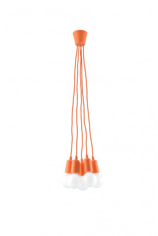 Pomarańczowa industrialna lampa wisząca - 3X EX543 C0-T34