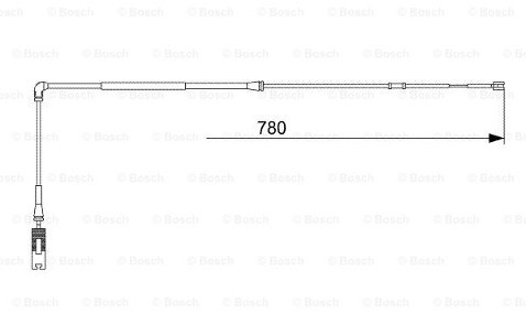 Bosch Styk ostrzegwaczy, zużycie okładzin hamulcowych 1 987 473 009