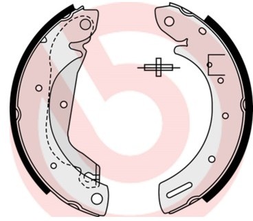 BREMBO Zestaw szczęk hamulcowych S 23 577