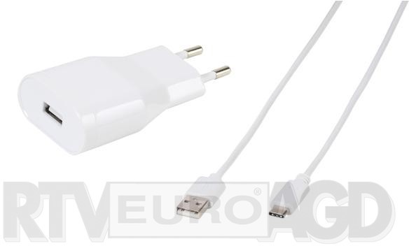 Vivanco ładowarka USB 2.4A biały + kabel USB-C 60029