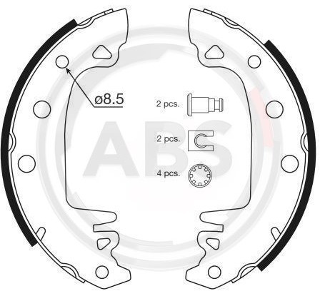 A.B.S. Zestaw szczęk hamulcowych 8111
