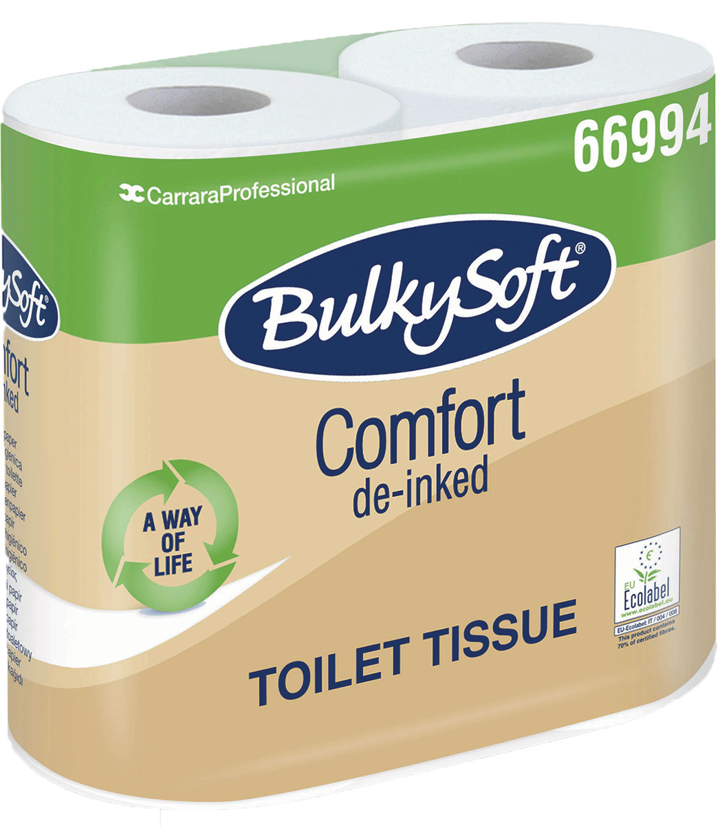 Bulkysoft Papier toaletowy w rolkach Bulkysoft Comfort 40 szt 2 warstwy 52.5 m biały celuloza