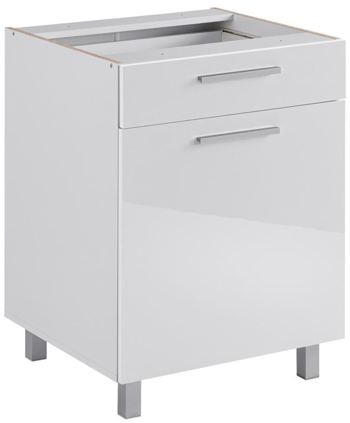 MEBLE OKMED Szafka kuchenna stojąca Salma 60 cm kolor biały