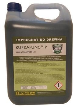 CHEMAR KUPRAFUNG-P Compact impregnat do drewna więźby dachowej przed grzybem i owadami zielony KONCENTRAT 1:13) 5kg KUPRAFUNG-P Compact