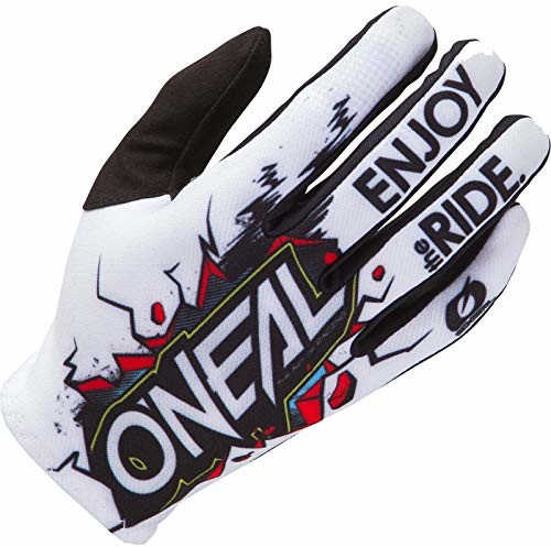O'NEAL O'NEAL | Rękawice kolarskie i motocrossowe | MX MTB DH FR Downhill Freeride | Wytrzymałe, elastyczne materiały, wentylowana dłoń | Matrix Glove Villain | Unisex | Czarny Biały | Size S 0391-018