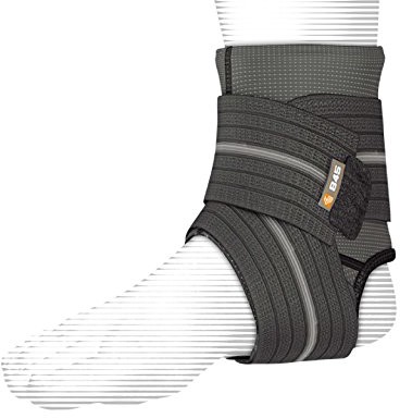 New Balance Bandaż shockdoctor dorosłych na kostki podpórki do kostek z paski kompresyjne, czarny, XL CY845