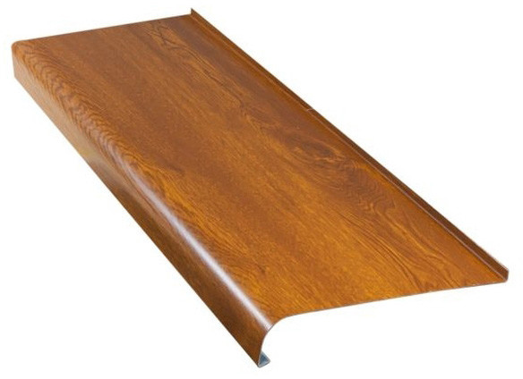 Fola Parapet zewnętrzny stalowy  25 x 200 cm złoty dąb
