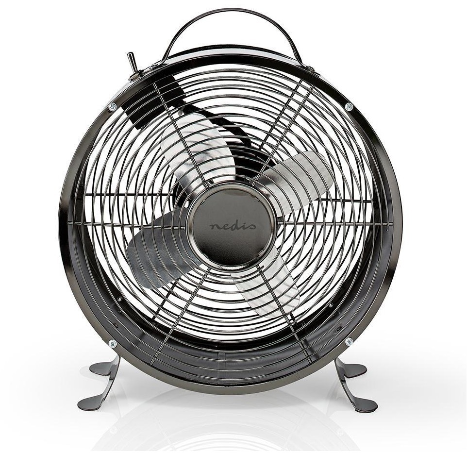 Nedis Nedis FNCL10GM20 - Wentylator stołowy RETRO 20W/230V szary 25 cm