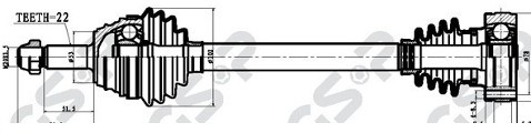 GSP Półoś lewa GSP 261007