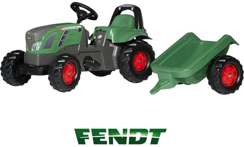 Rolly Toys RollyToys rollyKid Duży Traktor na Pedały FENDT Przyczepa 013166