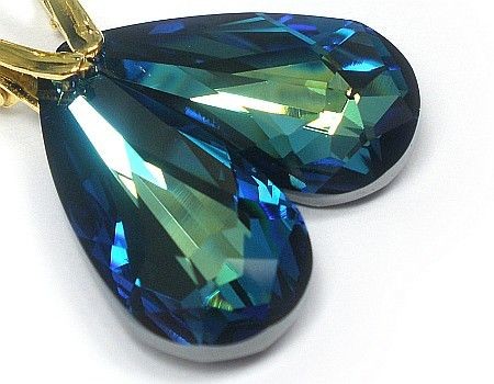 Swarovski kolczyki KOLORY ZŁOTE SREBRO 24mm