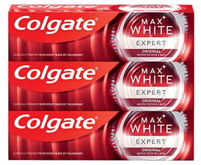 Colgate Palmolive Wybielająca pasta do zębów MaxWhite Ekspert Original 3 x 75 ml