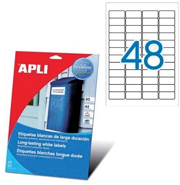 Agipa etykiet folie odporna na warunki atmosferyczne, 45,7 X 21,2 MM, wei VE = 1 12112