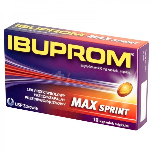 USP Zdrowie Ibuprom MAX Sprint 400mg x10 kapsułek