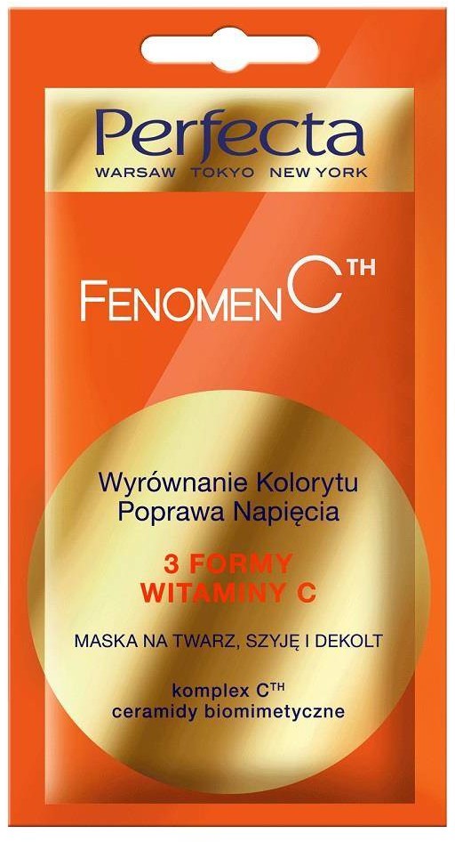 Perfecta Fenomen C maska na twarz szyję i dekolt wyrównanie kolorytu & poprawa napięcia 8ml 99719-uniw
