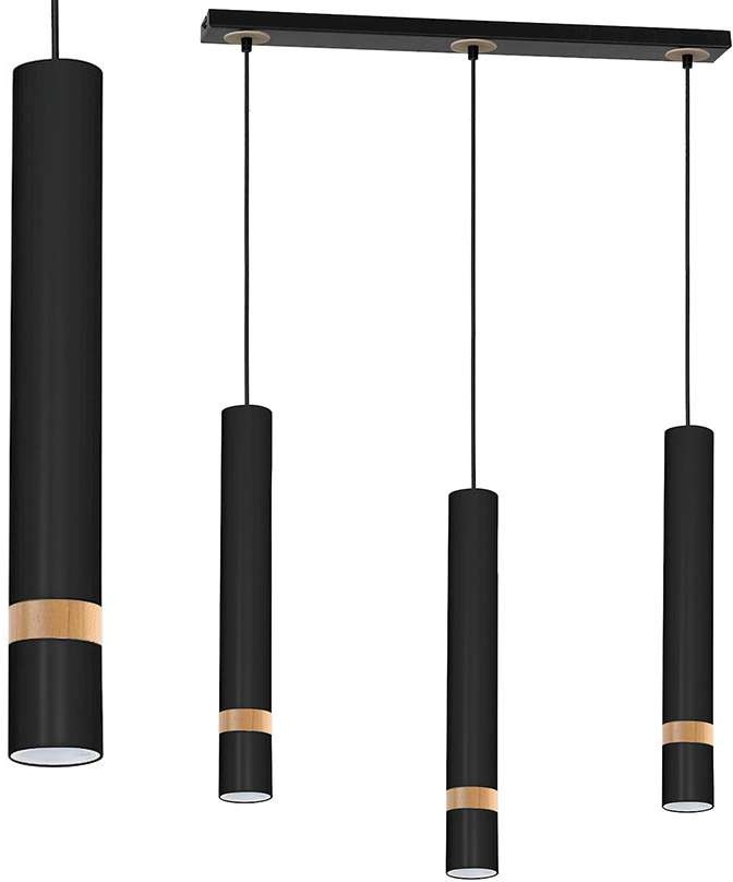 Milagro Lampa wisząca JOKER BLACK/WOOD 3xGU10 MLP6306