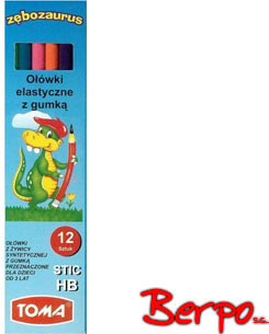 Toma 002839 Ołówek stic z gumką elastyczny 002839
