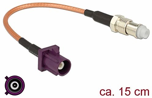 Delock 89675 FAKRA D FME czarny, brązowy kabel koncentryczny - kabel koncentryczny (FAKRA D, FME, Droit, RG-316, 0,15 m) 89675