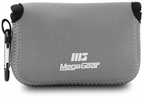 Megagear MG718 ultralekki neoprenowy futerał na aparat kompatybilny z Panasonic Lumix DC-TZ95, DC-TZ90, DMC-TZ100 - szary MG718