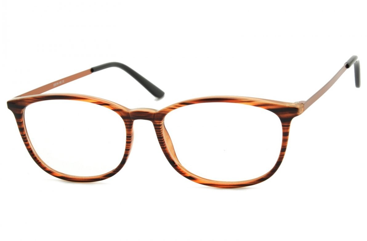Sunoptic Oprawki korekcyjne Nerdy zerówki CP143G brązowe-imitacja drewna CP143G