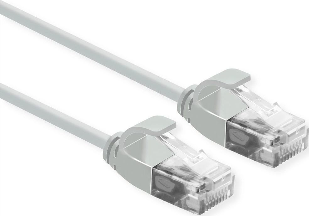 Roline Patchcord data center UTP kat 6A klasa EA LSOH Slim szary 0,3 m