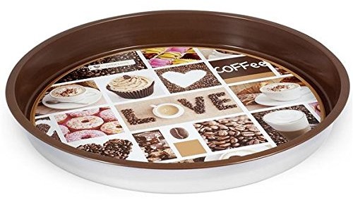 Home Coffee taca okrągła, 33 cm, blacha, wielokolorowy 8003512523502