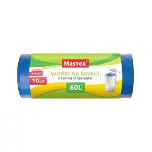 Master 60 L 10szt - worki na śmieci z taśmą ściągającą