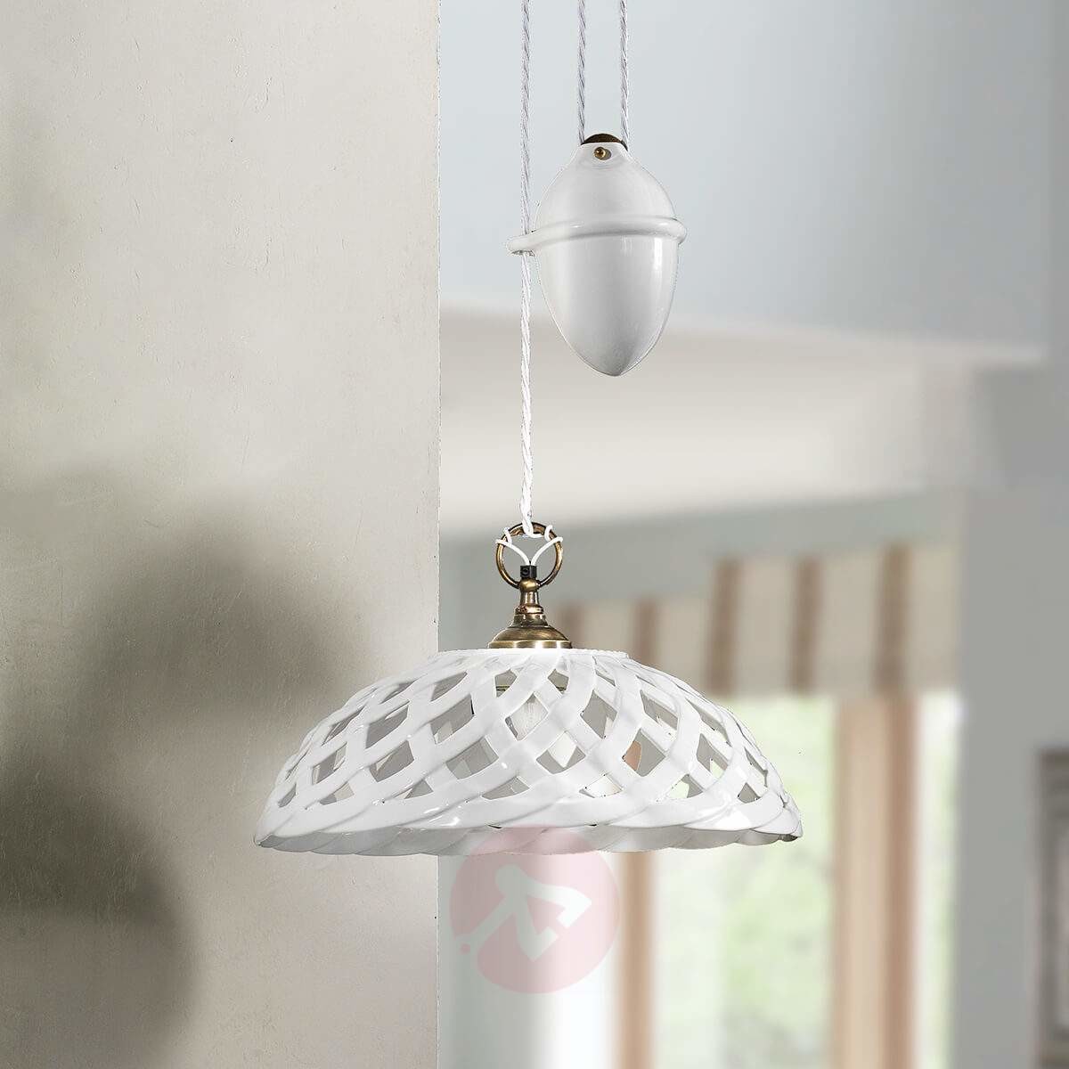 Ceramiche Regulowana lampa wisząca Emanuel z ceramiki