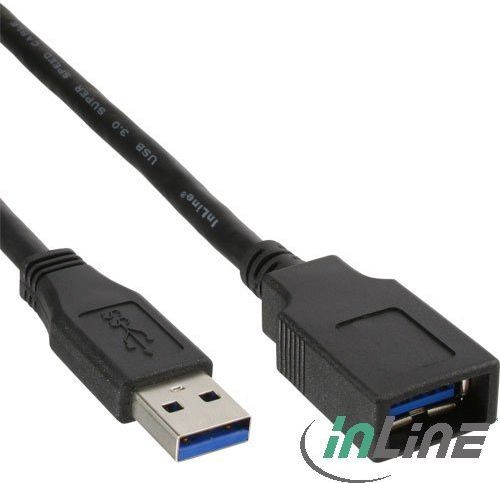 InLine Kabel USB USB 3.0 A/B 1.5m Czarny 35615