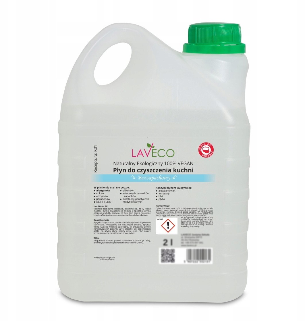 Laveco hipoalergiczny eko płyn do kuchni bezzap. 2