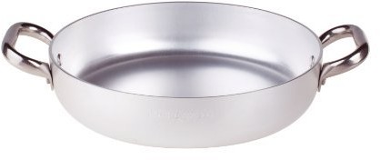 Agnelli Profesjonalne pentole agnelli aluminium 3 MM, patelnia z dwoma uchwytami, srebrny/czarny, 40 cm ALMA11040