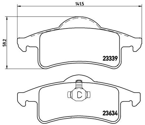 BREMBO Zestaw klocków hamulcowych, hamulce tarczowe P 37 006
