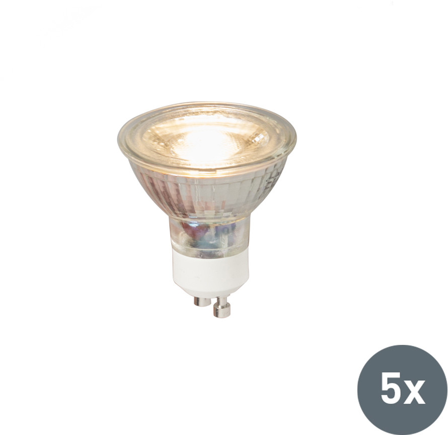 LUEDD Zestaw 5 żarówek LED GU10 COB 5W 450lm 3000K