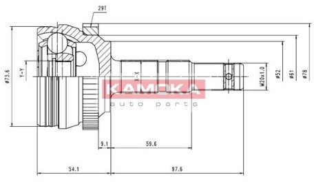 KAMOKA Przegub napdowy - kompletny 6036