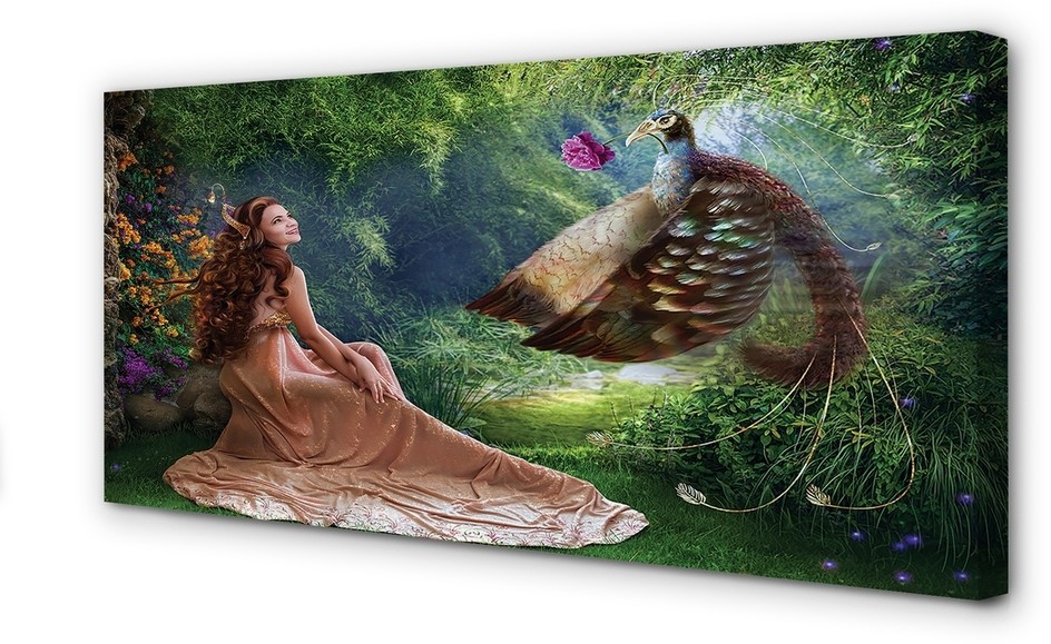 PL Tulup Obrazy na płótnie Bażant kobieta las 100x50cm