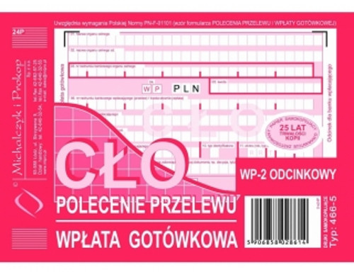 Michalczyk&Prokop POLECENIE PRZEL./WPŁ.GOT. CŁO 2-ODC.