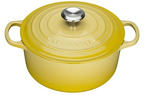 Le Creuset Signature 21177204032430 żeliwna gęsiarka, okrągła o średnicy 20 cm, kolor cytrusowy 21177204032430