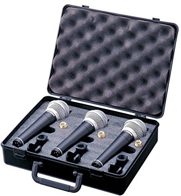 Samson sar21s3 Mikrofone (z włącznikiem/wyłącznikiem r21s dynamicznych Cardioid i futerał), 3 sztuki SAR21S3