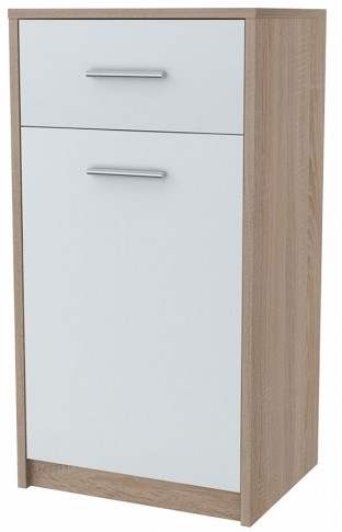 Wysoka komoda biała + sonoma S3-D01