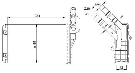 NRF Wymiennik ciepła, ogrzewanie wnętrza 53382