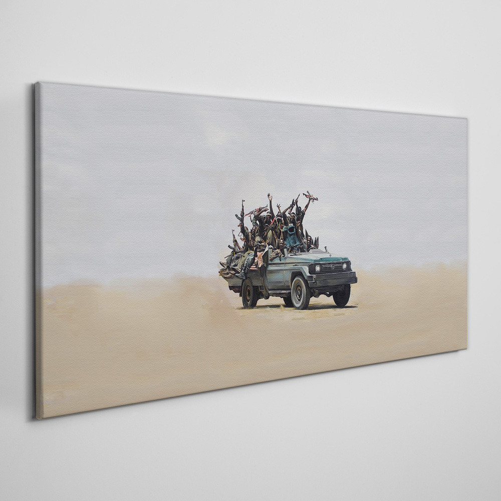 PL Coloray Obraz Canvas Banksy Wielokolorowy 140x70cm