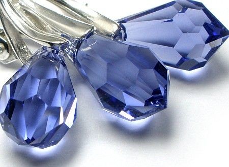 Arande Swarovski Komplet Tanzanite Srebro Certyfikat 2180193390