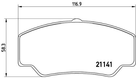 BREMBO Zestaw klocków hamulcowych, hamulce tarczowe P 24 023