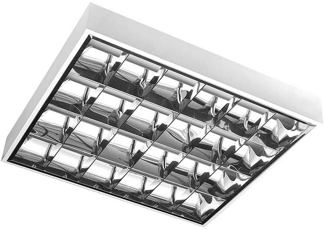 GTV Oprawa rastrowa LED natynkowa 4xT8 60 cm x 60 cm