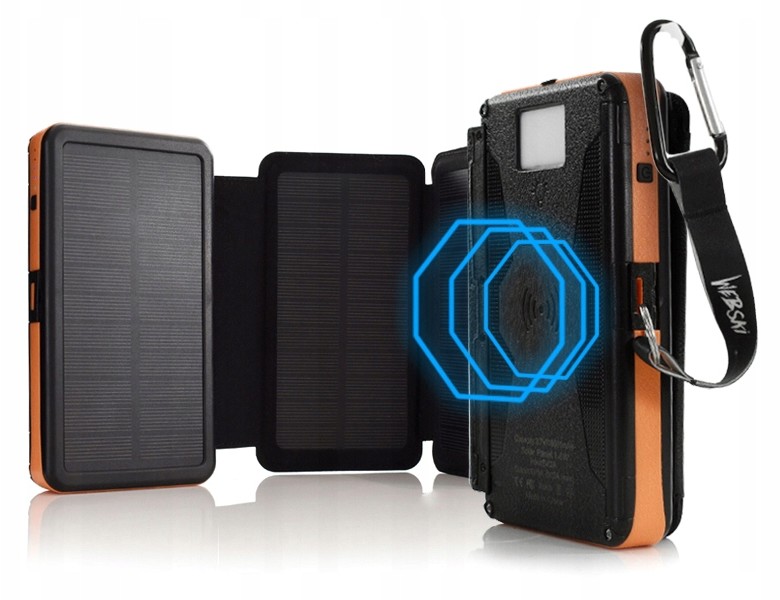 Porządny Power Bank Solarny Z Ładowarką Indukcyjną